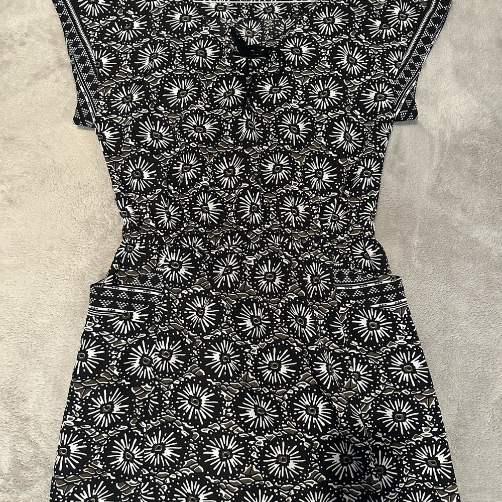 Gap Black And White Abstract Pattern Dresses Sz M - image 8